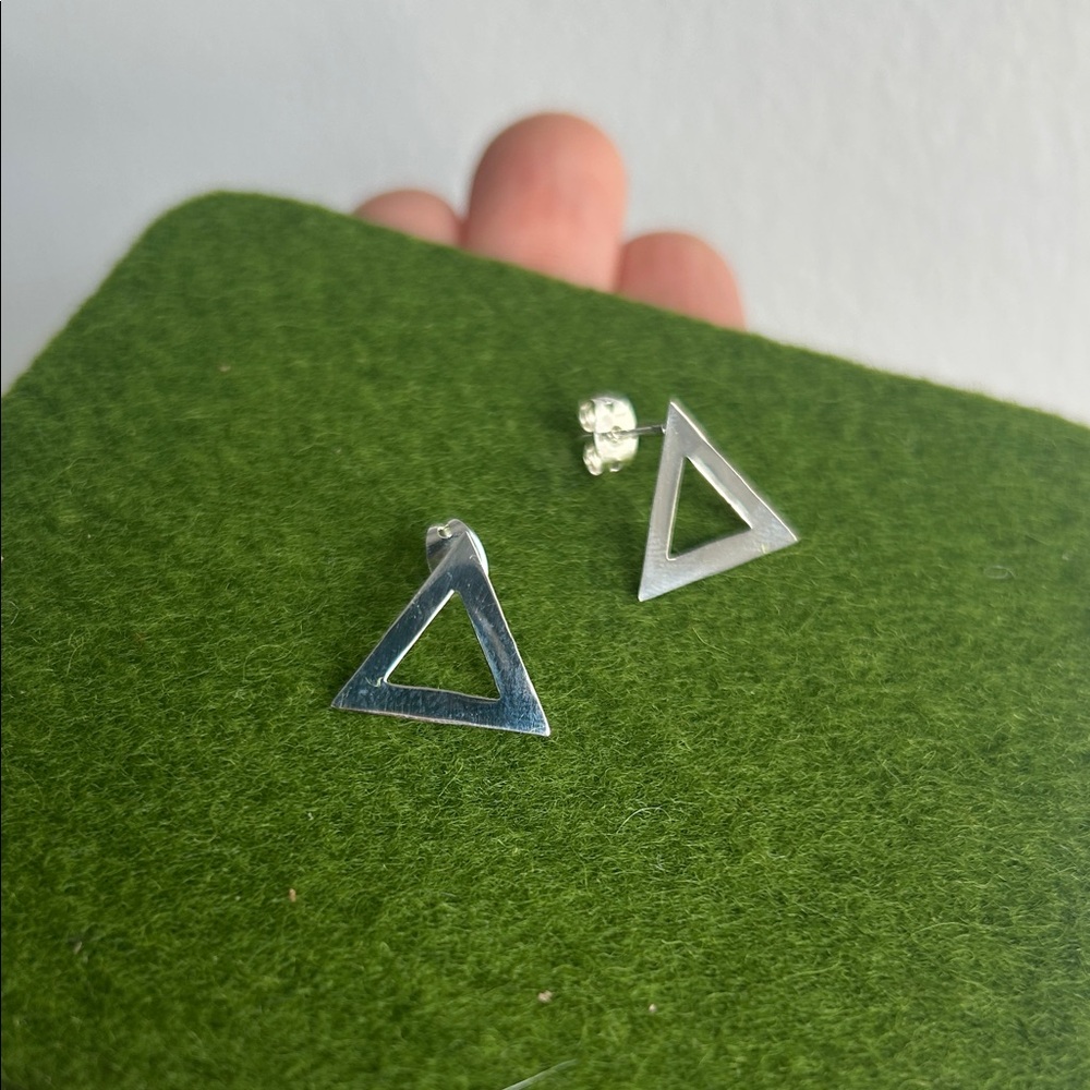 Boho Sol New Triangle Sterling Silver Earrings